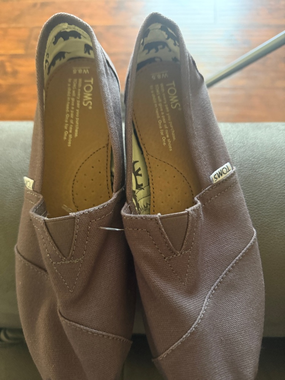 TOMS Slip-On Canvas Shoes in Brown